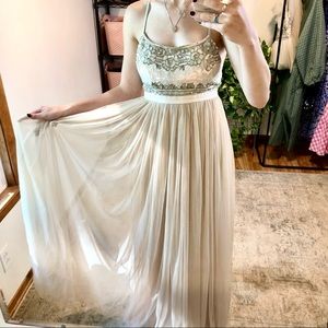 Stunning needle and thread embellished bodice gown